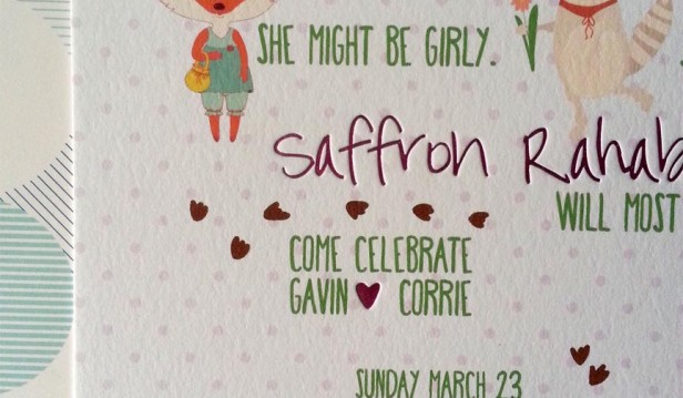 girl's birthday party foil print